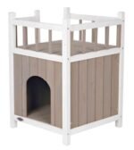 TRIXIE KATTENHUIS CAT'S HOME MET BALKON GRIJS / WIT - Afbeelding 2