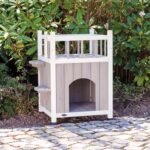 TRIXIE KATTENHUIS CAT'S HOME MET BALKON GRIJS / WIT - Afbeelding 3